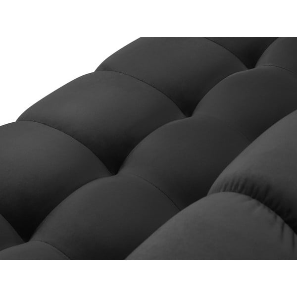 Colțar din catifea cu extensie pe partea dreaptă Cosmopolitan Design Bali, gri închis-image-4