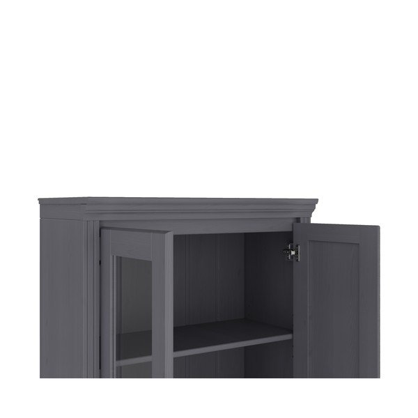 Vitrină gri din lemn de pin 74x118x35 cm Anita – Støraa-image-3