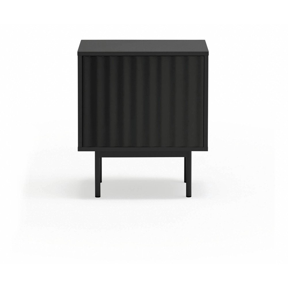 Noptieră neagră cu aspect mat Sierra – Teulat