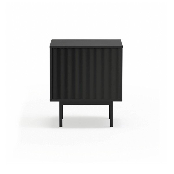 Noptieră neagră cu aspect mat Sierra – Teulat