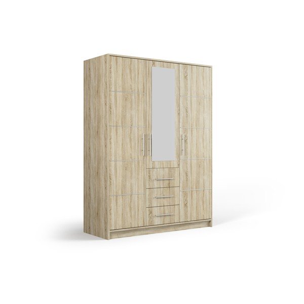 Dulap în decor stejar cu oglindă 147x200 cm Derry - Cosmopolitan Design-image-2