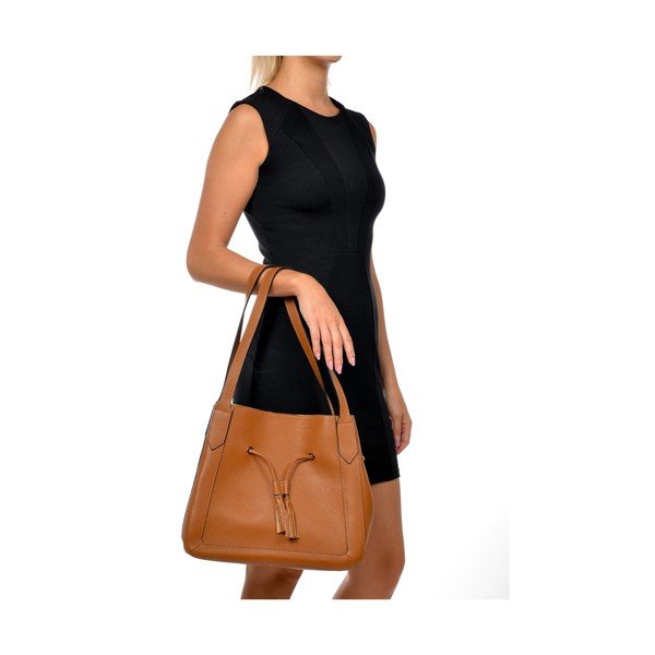Geantă Tote din piele Roberta M Anete, maro-image-2