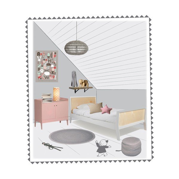 Pouf gri pentru copii Nattiot Halo-image-1