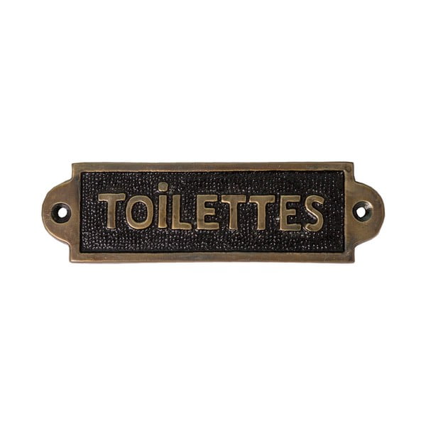 Semn din metal 15x4,5 cm Toilettes – Antic Line