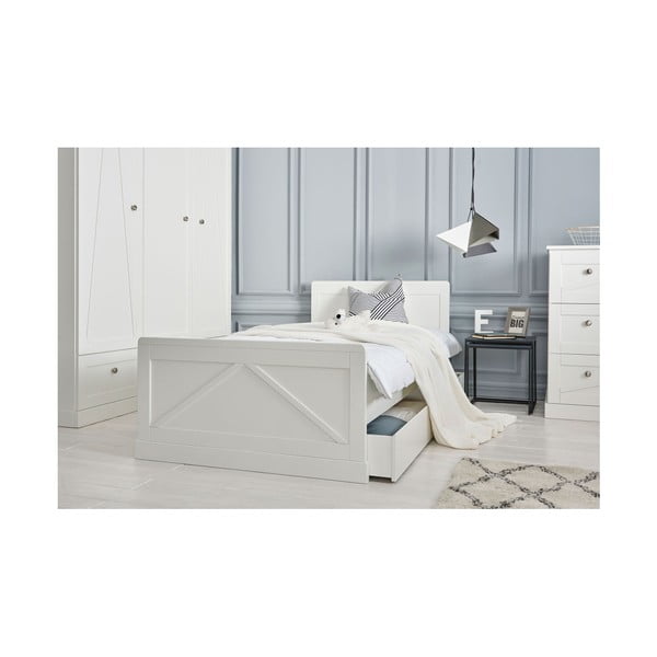 Sertar sub pat copiil Pinio Basics, 90 x 200 cm, alb-image-1