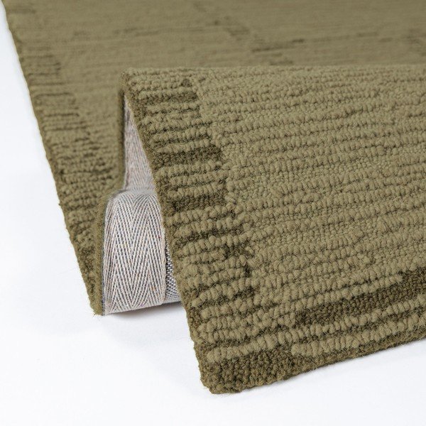 Covor verde țesut manual din lână 160x230 cm Harris Modula Wool – Flair Rugs-image-2