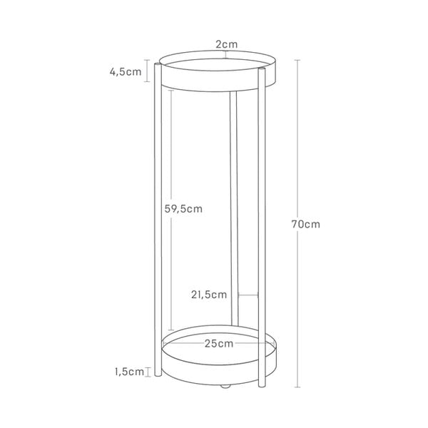 Suport pentru flori din metal (înălțime 70 cm) Tower – YAMAZAKI-image-4