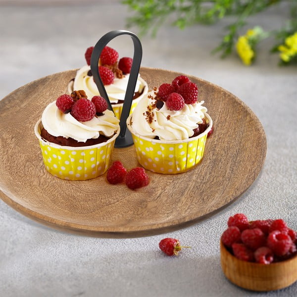 Tavă de servit de servire din lemn ø 30 cm Mango – Orion-image-1