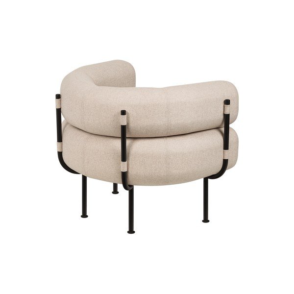 Fotoliu bej cu tapițerie din lână Ubi – noo.ma-image-2