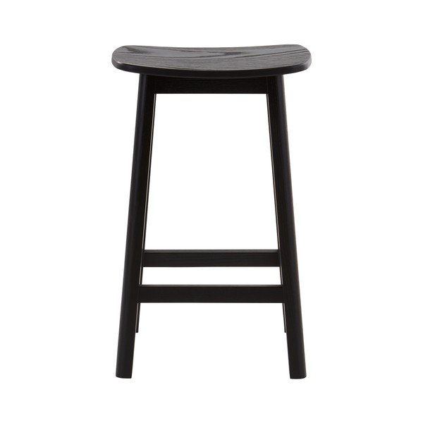 Scaun de bar negru din lemn de frasin (înălțime șezut 65 cm) Selene – Jotex-image-3