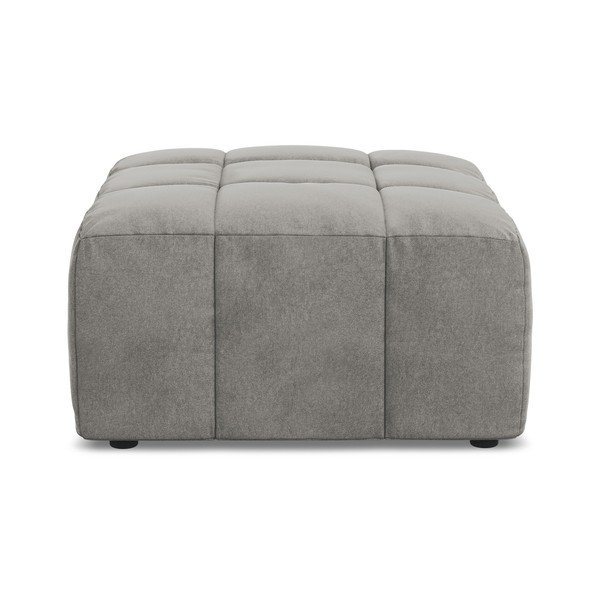 Taburet gri cu tapițerie din catifea Aloha – Makamii