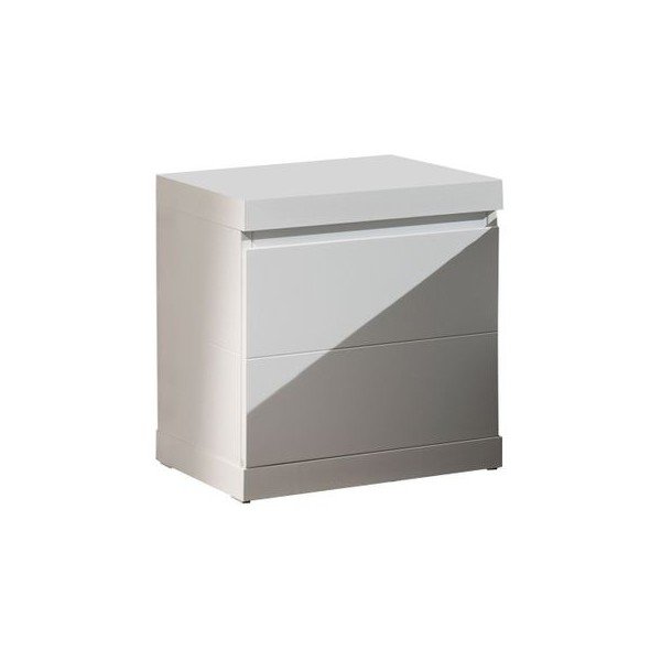 Noptieră Vipack Lara White, lățime 44 cm, alb