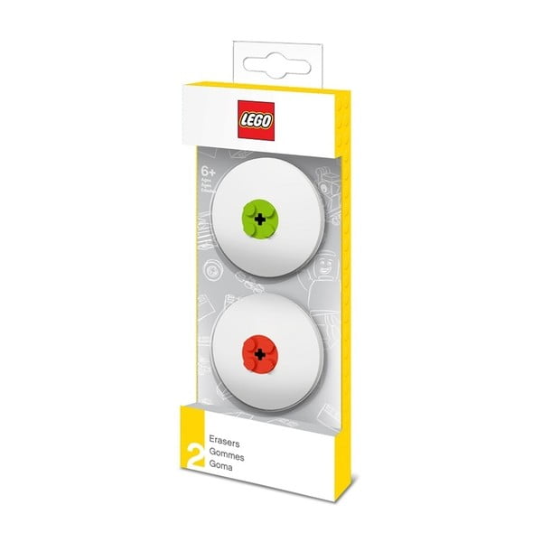 Set 2 radiere LEGO®, verde și roșu