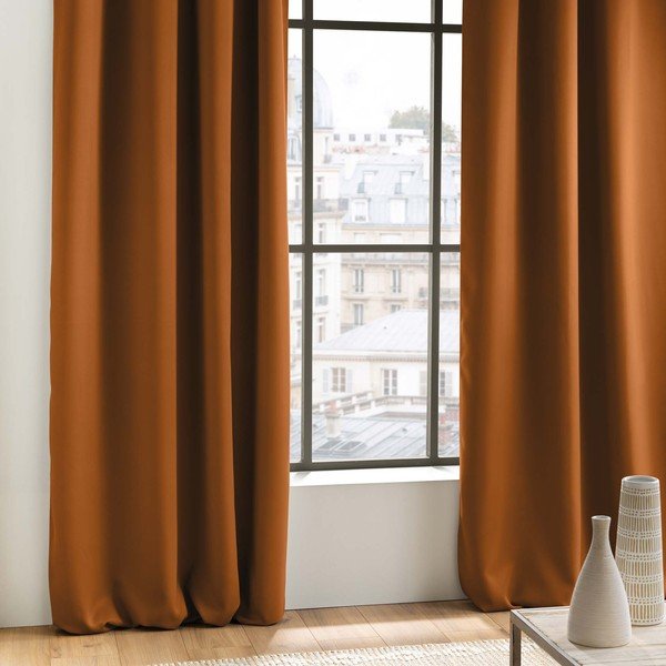 Draperie teracotă blackout 135x240 cm Occult – douceur d'intérieur-image-1