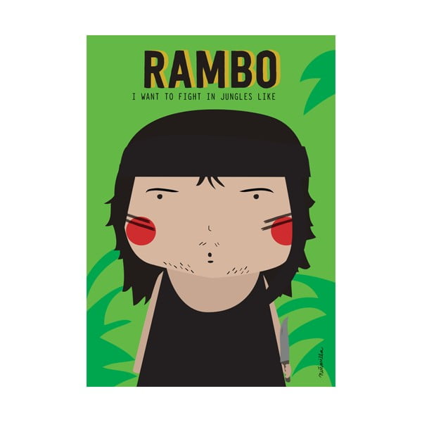 Poster NiñaSilla Rambo, 21 x 42 cm
