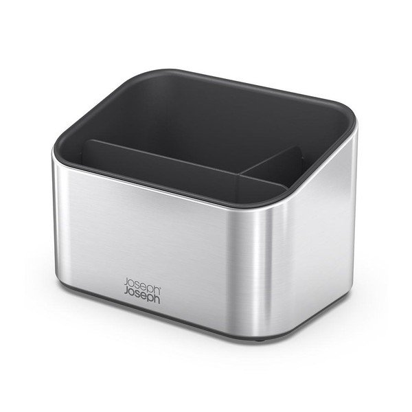 Suport pentru accesorii de spălat argintiu lucios din metal Surface – Joseph Joseph