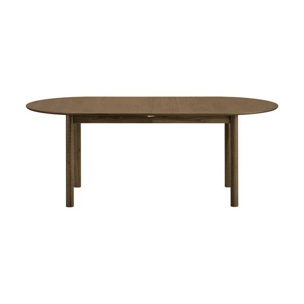Masă de dining extensibilă cu aspect de lemn de stejar cu blat suplimentar Bundaberg – House Nordic-image-4