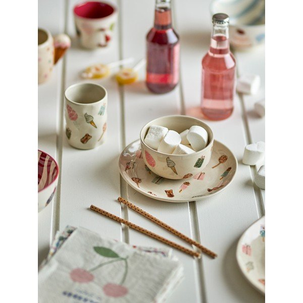 Set de veselă pentru copii 3 buc. din gresie Sweets – Bloomingville Mini-image-1