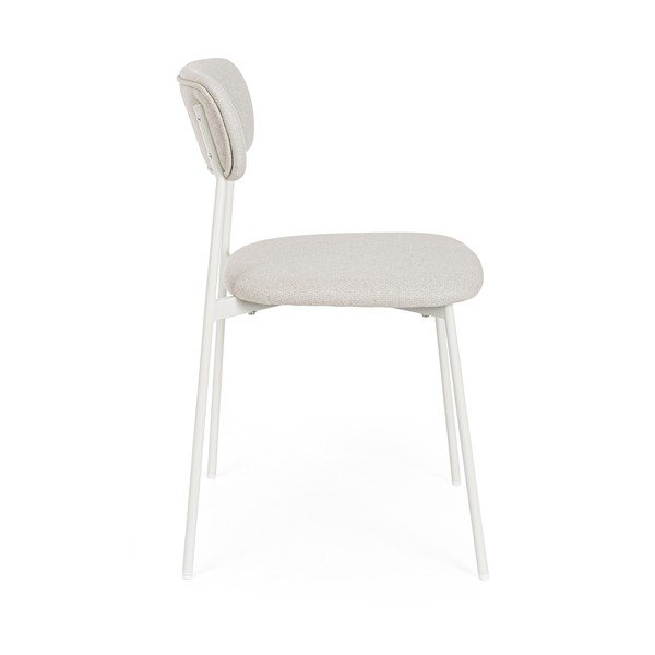 Scaun de dining alb tapițat Inka – Yes Everyday-image-3