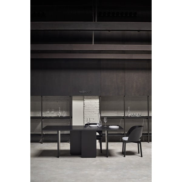Masă de dining Teulat Arq, 200 x 100 cm, negru-image-1
