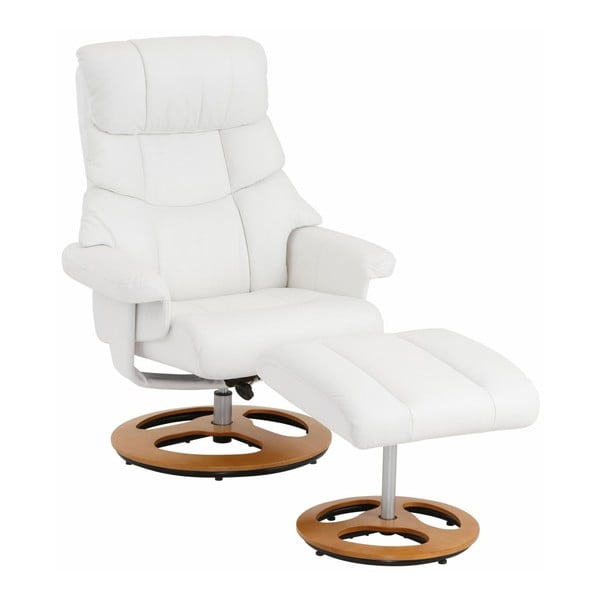 Set fotoliu și taburet Støraa Tony, alb-image-4