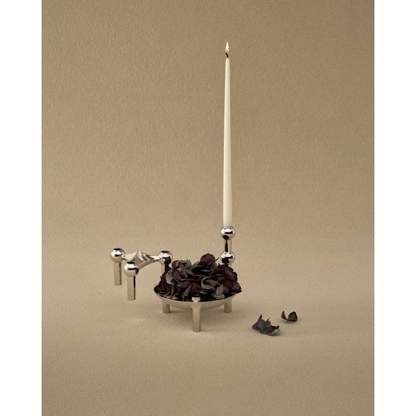 Vază argintiu-lucios din metal (înălțime 10 cm) Nagel – STOFF Nagel-image-2