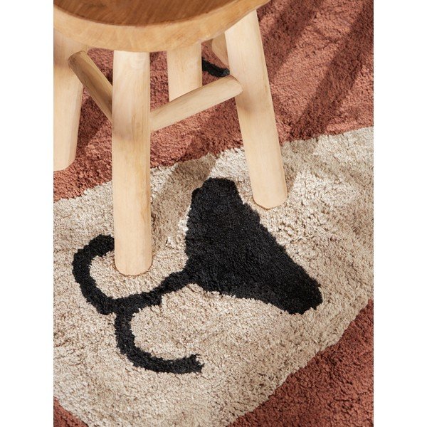 Covor pentru copii maro lavabil/țesut manual din bumbac 101x120 cm Snuggle Benni – Hanse Home-image-3