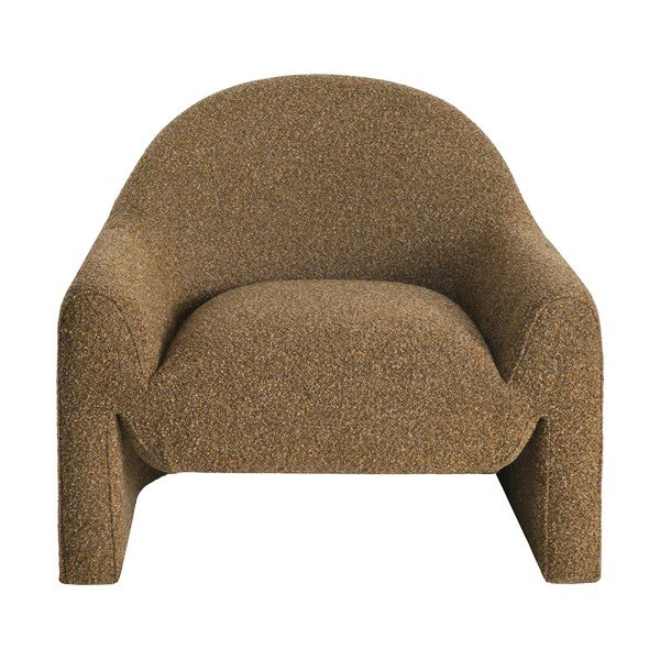 Fotoliu maro coniac cu tapițerie din chenille Zahara – House Nordic-image-1