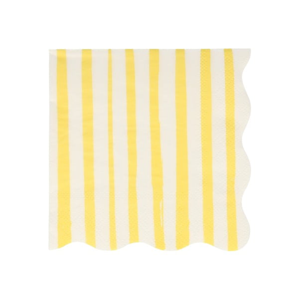 Șervețele 16 buc. din hârtie Yellow Stripe – Meri Meri