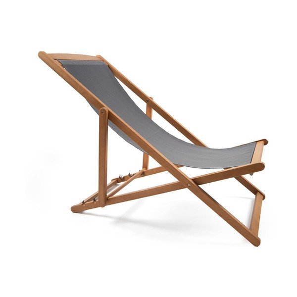Șezlong de grădină pliabil din lemn de acacia gri Deck - Bonami Essentials
