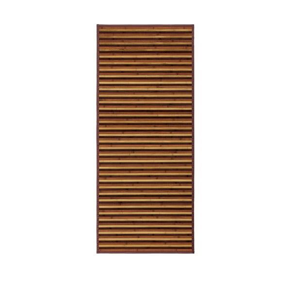 Covor tip traversă galben muștar/maro din bambus 75x175 cm – Casa Selección