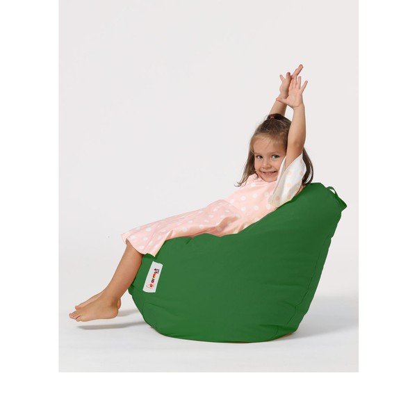 Fotoliu puf pentru copii verde Premium – Floriane Garden-image-2