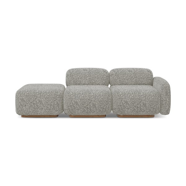 Șezlong modular gri (cu colț pe partea dreaptă) Ailani – Makamii