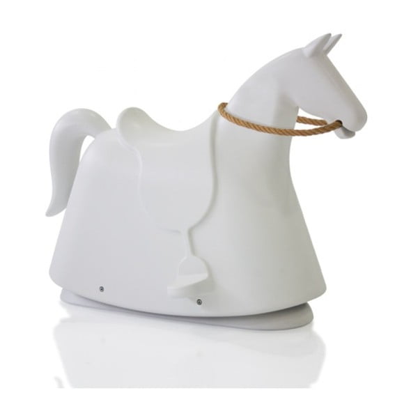 Scaun în formă de cal pentru copii Magis Rocky, înălțime 71,5 cm, alb