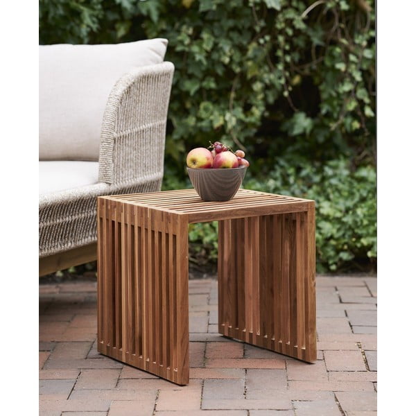 Măsuță auxiliară lemn masiv de tec 40x40 cm Pego – House Nordic-image-1