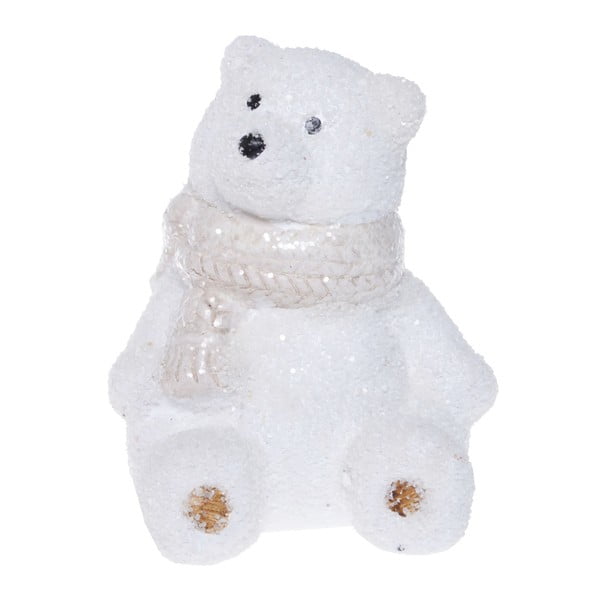 Statuetă decorativă din ceramică Ewax Polar Bear, înălțime 10 cm, alb