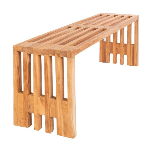 Bancă de grădină din lemn de tec House Nordic Benidorm, 140 x 35 cm-image-3