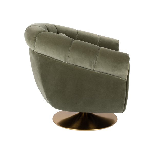 Fotoliu catifea Dutchbone Member, verde olive-image-2