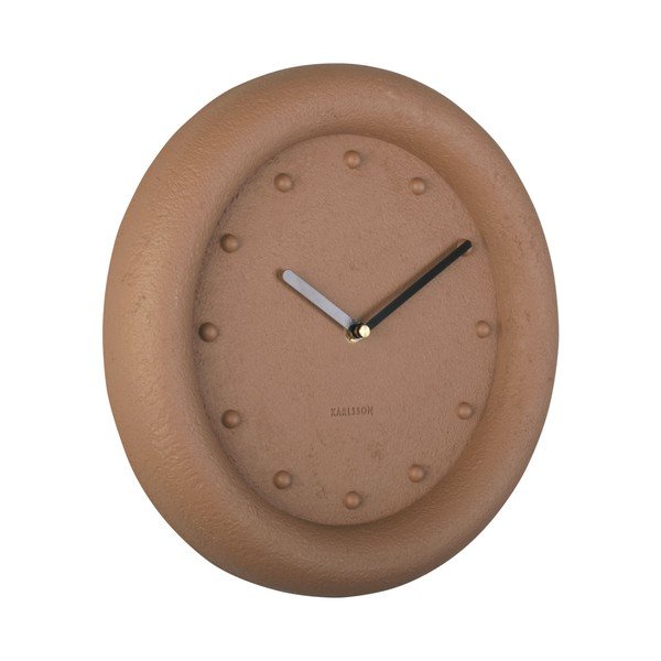Ceas de perete Karlsson Petra, ø 30 cm, maro-image-1