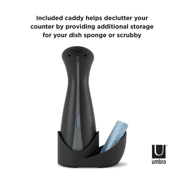 Dozator de săpun lichid negru automat din plastic 250 ml Otto – Umbra-image-4