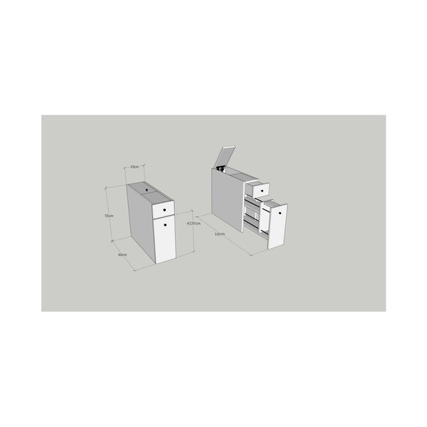 Dulap pentru baie Garetto Calencia White, alb-image-1