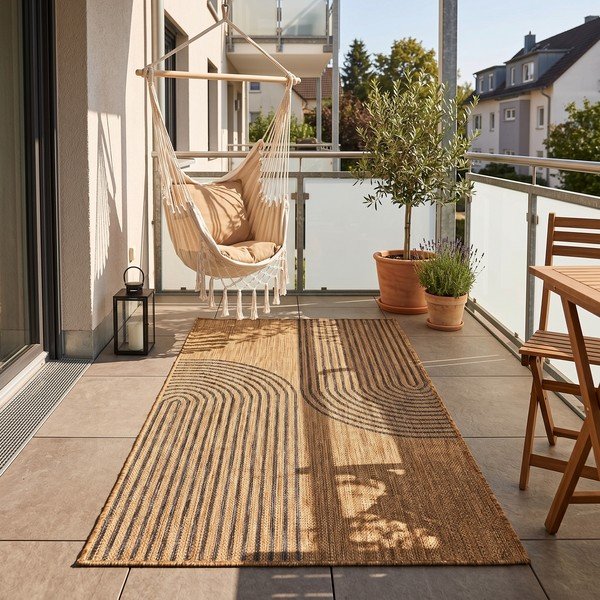 Covor pentru exterior și interior negru/maro 80x150 cm Mira 1453 – Ayyildiz Carpets-image-1