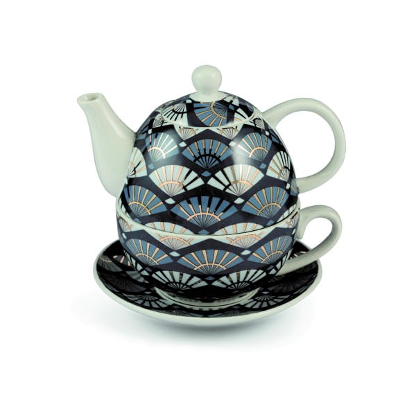 Ceainic cu sită și suport Villa d´Este Elegance, albastru