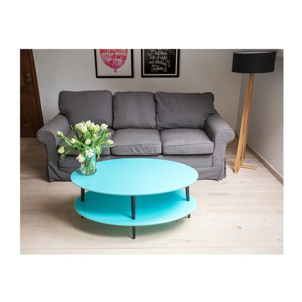 Masă de cafea cu 2 blaturi Ragaba OVO, gri deschis-image-2