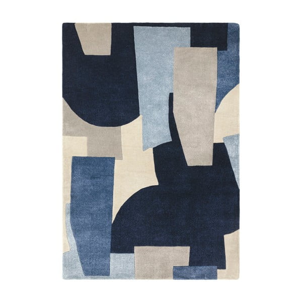 Covor albastru handmade din fibre reciclate 160x230 cm Romy – Asiatic Carpets