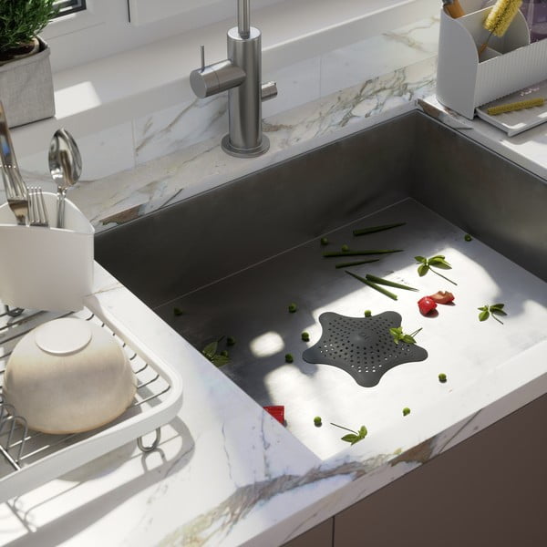 Sită pentru chiuvetă din cauciuc Starfish – Umbra-image-3