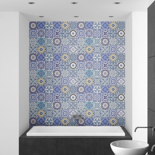 Set 24 autocolante de perete Ambiance Tiles Flamenco, 10 x 10 cm-image-1