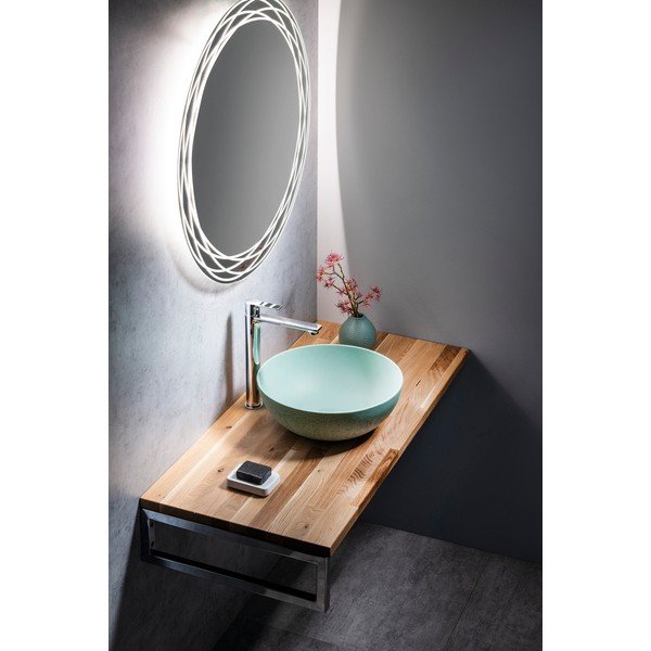 Blat sub chiuvetă în culoare naturală din lemn de stejar 120x50 cm Woody – Sapho-image-1