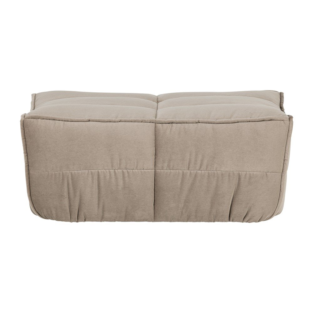 Taburet taupe cu tapițerie din catifea Cluster – vtwonen