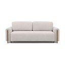 Canapea bej extensibilă/cu spațiu de depozitare cu tapițerie din țesătură bouclé 244 cm Arcadova – ELTAP